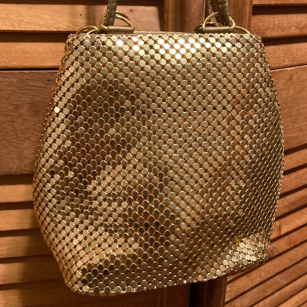 Y&S Gold Metallic Crossbody Bag